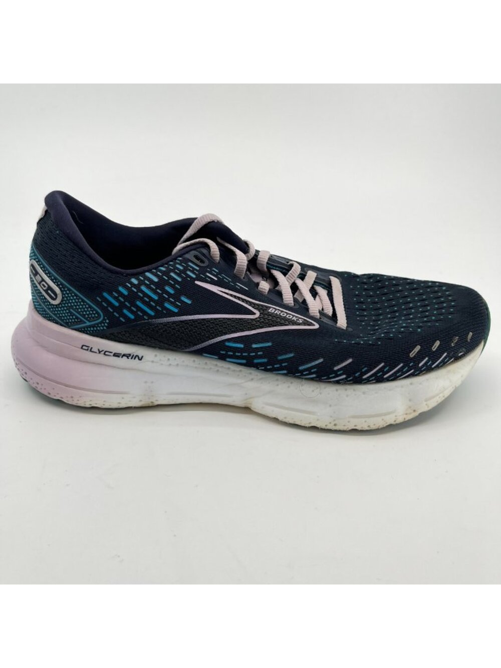 Brooks Glycerin 20 Womens Size 8 Blue White Athletic Running Shoes Sneakers